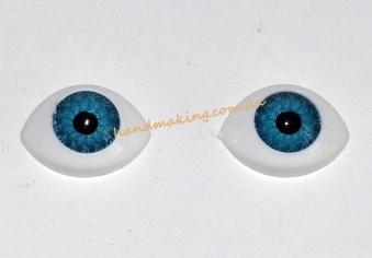 Глаза для кукол 9,5мм*13,5мм голубые