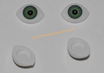 Глаза для кукол 9,5мм*13,5мм зеленые