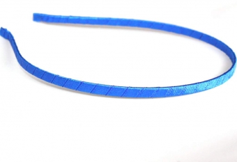 Обруч металлический 5мм в атласной обмотке синий