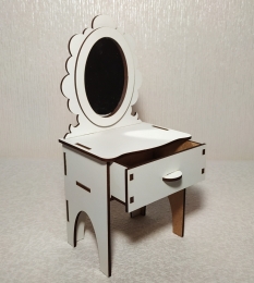 Мебель для кукол "Трюмо" 16*10*25см белое