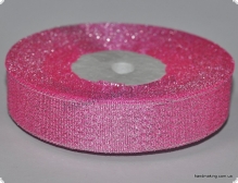 Лента парчовая 2см серебристо-розовая (22,8м)