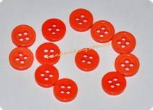 Пуговица пластиковая 9мм (4 отверстия) оранжевая