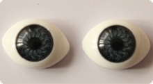 Глаза для кукол 10,5*14,5мм темно-серые