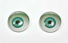 Глаза под клей 12мм зелено-голубые