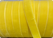 Стрічка велюрова 15мм жовта