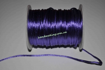 Шнур атласный 2,5мм фиолетовый