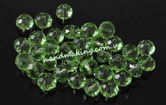 Намистини кришталеві 6*4мм Peridot, 10шт