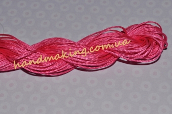Шнур для плетіння браслетів "шамбала" яскраво-рожевий