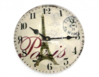 Стеклянный кабошон 16мм Paris