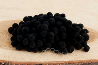 Помпон велюровий 8мм Black 18