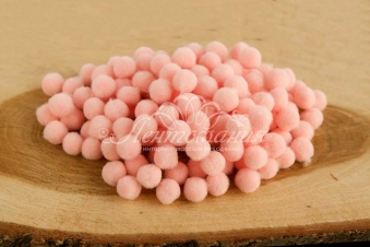 Набор помпонов бархатных 8мм Peach pink 03, 50шт