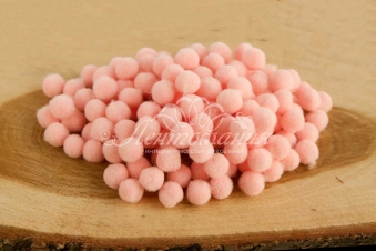 Помпони велюрові 8мм Peach pink 03, 50шт