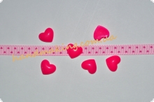 Серединка для бантика "сердце ярко-розовое" 16*13мм