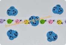Божья коровка 13мм голубая