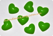 Серединка для бантика "сердце зеленое" 16*13мм