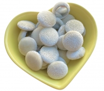 Серединка для бантика велюрова 16мм Ivory