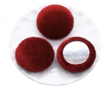 Серединка для бантика велюрова 16мм Wine red