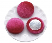 Серединка для бантика велюрова 16мм Hot pink