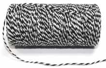 Шнур хлопковый 1,8мм черно-белый