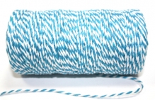 Шнур хлопковый 1,8мм бело-голубой