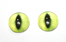 Глазки кошачьи 12мм желто-зеленые