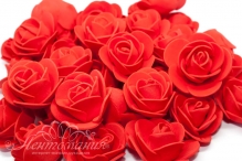 Роза из фоамирана 3,5см красная
