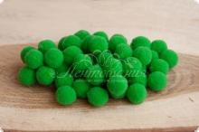 Бусина-помпон бархатная 10мм Grass green 19