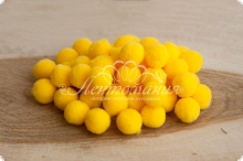 Бусина-помпон бархатная 10мм Dark yellow 29