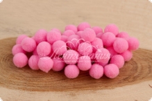 Помпони велюрові 10мм Deep pink 02, 50шт