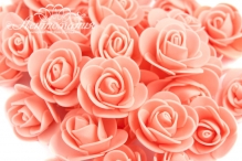 Роза из фоамирана 3,5см персиковая