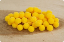 Бусина-помпон бархатная 8мм Dark yellow 29, 50шт