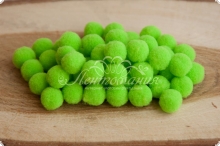 Помпони велюрові 10мм Light green 08, 50шт