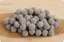 Помпони велюрові 10мм Light gray 23, 50шт