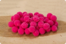 Помпони велюрові 10мм Dark rose 31, 50 шт