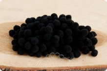 Помпони велюрові 8мм Black 18, 50шт