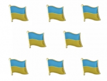Значок металлический 19х16мм Флаг Украины