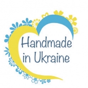 Наліпки для пакування 4см Handmade in Ukraine, 10 штук
