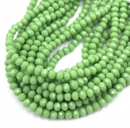Намистини кришталеві 6*4мм непрозорі Light green, 10шт