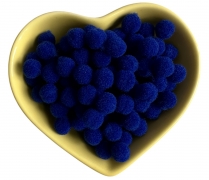 Намистина-помпон оксамитова 8мм Royal blue 28