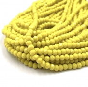 Намистини кришталеві 6*4мм непрозорі Yellow, 10шт