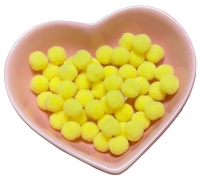 Помпони велюрові 8мм Light yellow 35, 50шт