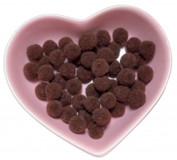 Помпони велюрові 8мм Coffee 17, 50 штук