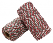 Шнур бавовняний 1,8мм новорічний, 100м