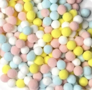 Набір велюрових помпонів 2см Пастельний мікс, 20 штук